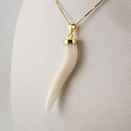 Koraal - Zilver - Hanger - handgebeiteld, Verzamelen, Mineralen en Fossielen