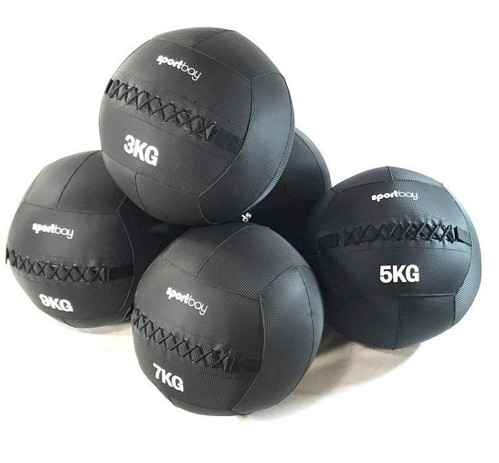 Sportbay® Premium wall balls 3 t/m 12 kg, Sport en Fitness, Fitnessmaterialen, Medicijnbal, Nieuw, Armen, Benen, Borst, Buik, Rug
