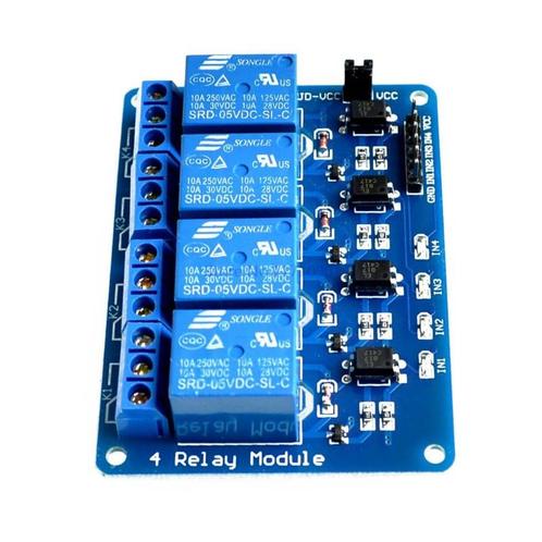 Relay Module met 4 Relay, Hobby en Vrije tijd, Elektronica-componenten, Ophalen of Verzenden