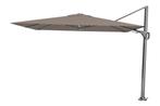 Platinum Nexus T2 zweefparasol Premium 3x3 – Havana Taupe, Tuin en Terras, Verzenden, Nieuw, Zweefparasol, Kantelbaar