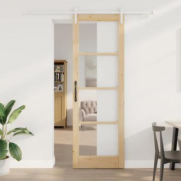 vidaXL Schuifdeur ORKDAL Bruin 78 x 232 cm Massief beschikbaar voor biedingen
