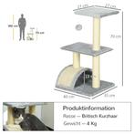 TRUUSK Kattenkrabpaal 72 cm - Pluche Ballen - Sisal Stammen, Verzenden, Nieuw