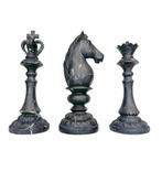 Beeld, 3 schaakstukken - 33 cm - Hars