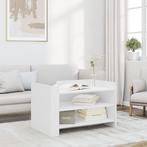 vidaXL Salontafel 80x50x50 cm bewerkt hout wit, Verzenden, Nieuw, Overige houtsoorten, 50 tot 100 cm