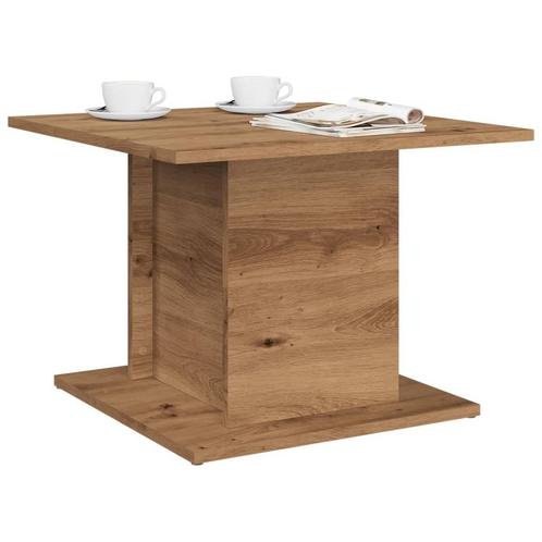 vidaXL Salontafel 55,5x55,5x40 cm bewerkt hout artisanaal, Huis en Inrichting, Tafels | Salontafels, 50 tot 100 cm, Nieuw, Overige houtsoorten