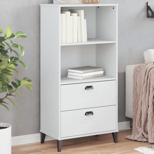 vidaXL Boekenkast VIKEN 60x35x123 cm bewerkt hout wit, Huis en Inrichting, Kasten | Boekenkasten, Nieuw, Overige houtsoorten, Verzenden