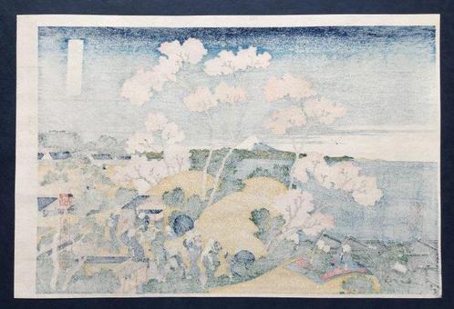 Tokaido, Shinagawa, berg Fuji vanuit Gotenyama  -, Antiek en Kunst, Antiek | Overige Antiek