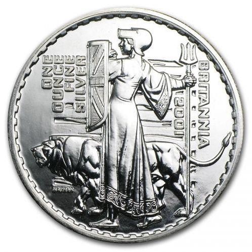 Britannia 1 oz 2001, Postzegels en Munten, Munten | Europa | Niet-Euromunten, Losse munt, Zilver, Overige landen, Verzenden