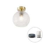 Smart Art Deco plafondlamp messing incl. Wifi A60 - Sphere