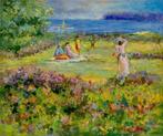 Scuola italiana (XX), Nei modi di Claude Monet - Passeggiata, Antiek en Kunst