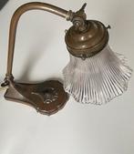 Lamp - Messing, Glas - Lamp Art Nouveau Frans, Antiek en Kunst