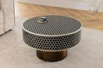 Ronde salontafel met beeninleg HARMONY NATURE 60 cm zwart, Ophalen of Verzenden, Nieuw
