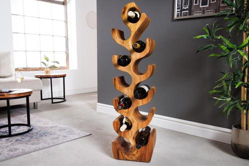 Sculpturaal wijnrek ARTE 100cm natuurlijk suarhout, Huis en Inrichting, Woonaccessoires | Wijnrekken, Ophalen of Verzenden