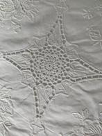 Tafelkleed - 272 cm - 173 cm - Frans opengewerkt tafelkleed, Antiek en Kunst, Curiosa en Brocante