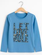Trendy meisjesoutfit blauw shirt &amp; bloemenrok | Nieuw, Ophalen of Verzenden, Nieuw, Meisje