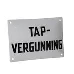 Emaille reclamebord: Tapvergunning, Verzenden