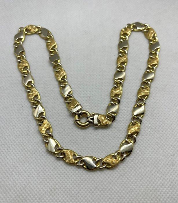 Halsketting - 18 karaat Geel goud, Witgoud, Sieraden, Tassen en Uiterlijk, Kettingen