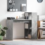 vidaXL Bureau Betongrijs 108x55x103,5 cm Houtcomposiet, Huis en Inrichting, Bureaus, Verzenden, Nieuw