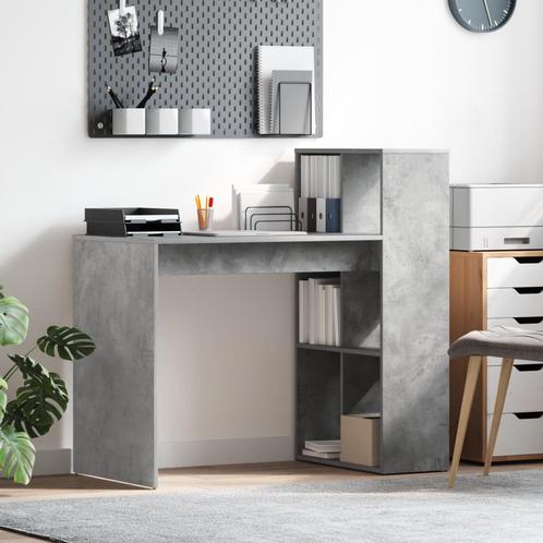 vidaXL Bureau Betongrijs 108x55x103,5 cm Houtcomposiet, Huis en Inrichting, Bureaus, Nieuw, Verzenden
