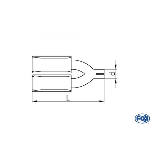 Fox end tip 10-DG-90-L_d_, Auto-onderdelen, Uitlaatsystemen, Nieuw, Verzenden