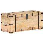 vidaXL Opbergkist 90x40x40 cm massief mangohout, Huis en Inrichting, Woonaccessoires | Kisten, Verzenden, Nieuw