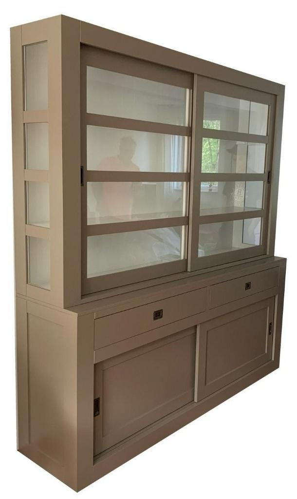 Buffetkast taupe Hasselt 200cm, Huis en Inrichting, Kasten | Buffetkasten, Ophalen of Verzenden