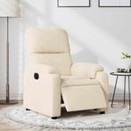 vidaXL Fauteuil elektrisch verstelbaar microvezelstof beige, Huis en Inrichting, Fauteuils, Verzenden, Nieuw