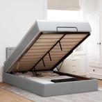 vidaXL Bed met matras 120x200 cm stof lichtgrijs, Huis en Inrichting, Verzenden, Nieuw, Twijfelaar, 120 cm