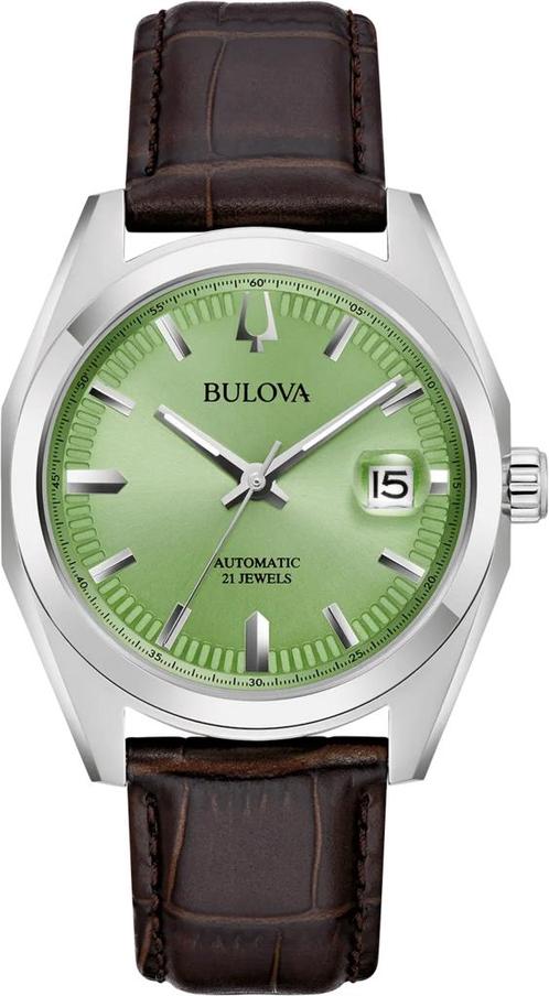 Bulova 96B427 Classic Surveyor automatisch horloge, Sieraden, Tassen en Uiterlijk, Horloges | Heren, Leer, Nieuw, Staal, Overige merken