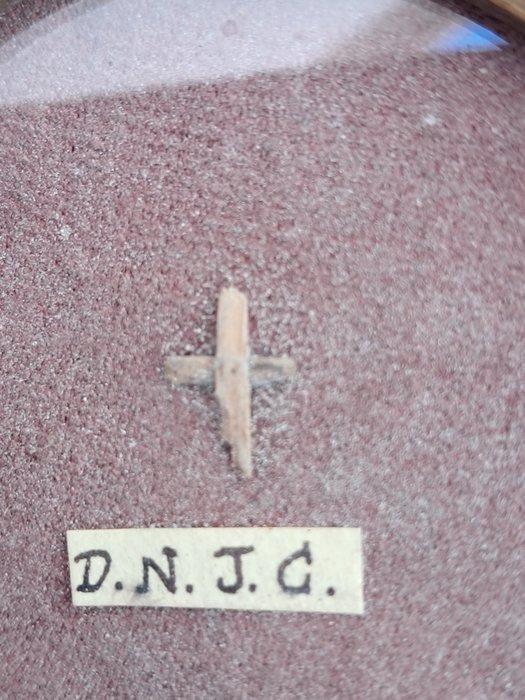 Reliekhouder - Glas, Hout, Textiel - 1850-1900 - Heilige, Antiek en Kunst, Kunst | Niet-Westerse kunst