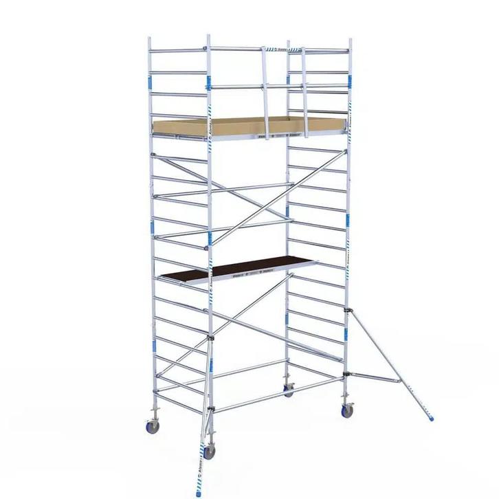 ALX rolsteiger 135 x 6,2m WH met voorloopleuning, Doe-het-zelf en Verbouw, Steigers, Rolsteiger of Kamersteiger, Nieuw, 5 meter of hoger