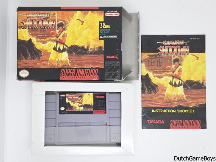 Super Nintendo / Snes - Samurai Shodown - USA, Spelcomputers en Games, Games | Nintendo Super NES, Gebruikt, Verzenden