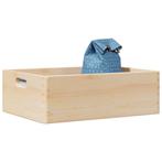 vidaXL Houten kist met handvatten 40x30x13 cm massief, Huis en Inrichting, Woonaccessoires | Kisten, Verzenden, Nieuw