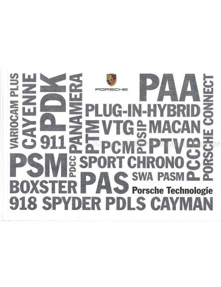 2017 PORSCHE TECHNOLOGIE BROCHURE NEDERLANDS, Boeken, Auto's | Folders en Tijdschriften, Porsche