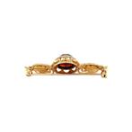 Gouden broche met granaat 14 krt, Ophalen of Verzenden, Nieuw