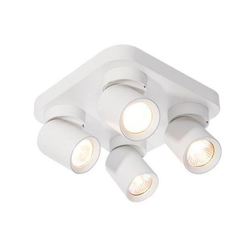 Opbouw plafond spot 4-voudig Modern Vierkant Wit GU10, Huis en Inrichting, Lampen | Spots, Ophalen of Verzenden