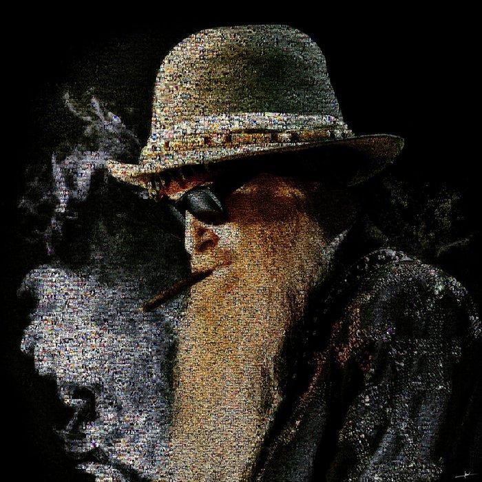 David Law (1967) - Crypto Billy F. Gibbons - ZZ Top, Antiek en Kunst, Kunst | Designobjecten