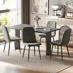 TRUUSK Set van 4 Eetkamerstoelen - Fluweelachtige Uitstralin, Huis en Inrichting, Stoelen, Verzenden, Nieuw