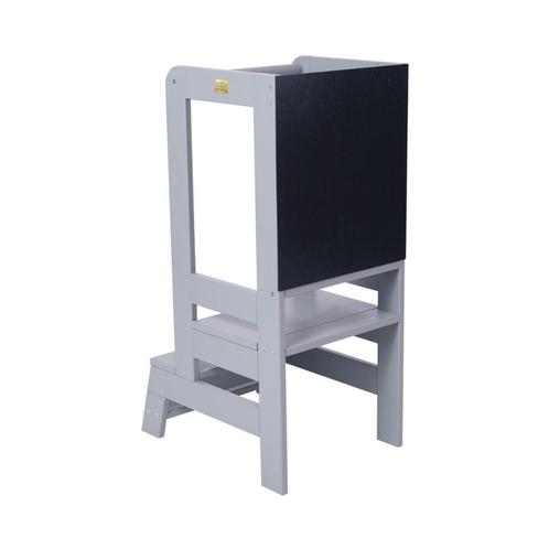 Leertoren met krijtbord  | Grijs (montessori speelgoed), Kinderen en Baby's, Kinderkamer | Inrichting en Decoratie, Nieuw, Ophalen of Verzenden