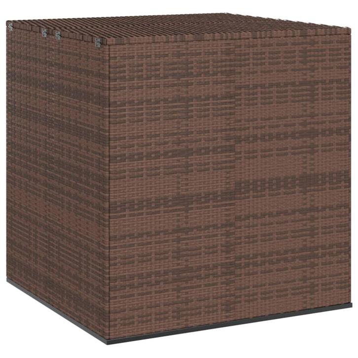 vidaXL Tuinbox 100x97,5x104 cm polyetheen rattan bruin, Tuin en Terras, Overige Tuin en Terras, Nieuw, Verzenden