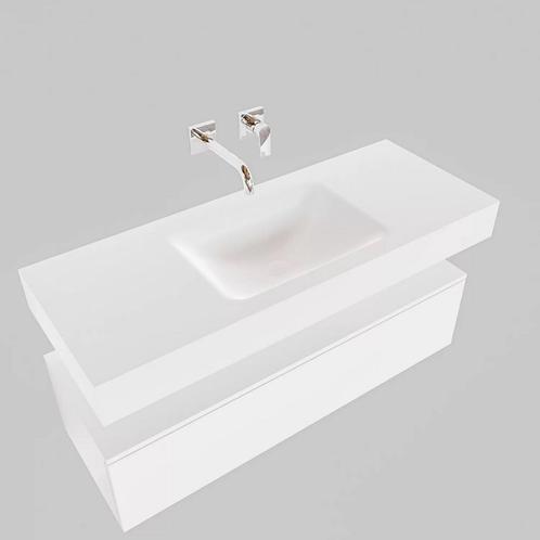Badkamermeubel AQS Ibiza 120 cm Solid Surface Wastafel Mat, Doe-het-zelf en Verbouw, Sanitair, Ophalen of Verzenden