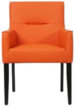 Oranje leren landelijke eetkamerstoel - Toledo Leer Orange (, Huis en Inrichting, Stoelen, Nieuw, Leer, Ophalen of Verzenden, Landelijk