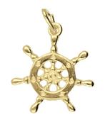 Gouden Stuurrad ketting hanger, Verzenden, Nieuw