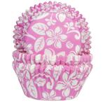 Cupcake Cups HoM Aloha Bloem Roze 50x33mm. 50st., Hobby en Vrije tijd, Taarten en Cupcakes maken, Verzenden, Nieuw