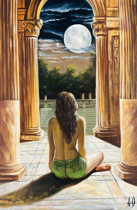 Anne Dias - (100% Hand painted) The Sleepers Series :, Antiek en Kunst, Kunst | Schilderijen | Modern