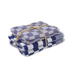 Keukensets Blauw 2x Handdoek 50x50cm + 2x Theedoek 65x65cm -, Verzenden, Nieuw, Overige kleuren, Theedoek of Handdoek