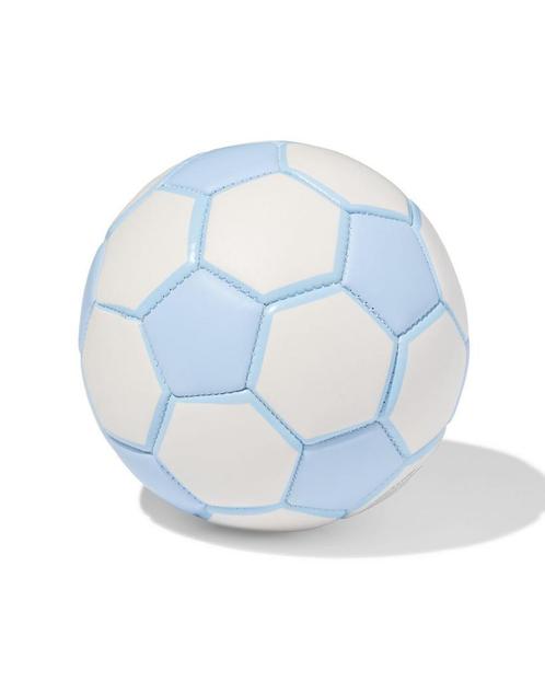HEMA Voetbal maat 2 15cm wit-blauw 3=35% / 2=25% / 1=15%, Kinderen en Baby's, Speelgoed | Buiten | Los speelgoed, Nieuw, Verzenden