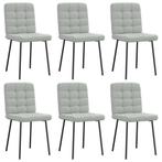 vidaXL Eetkamerstoelen 6 st fluweel lichtgrijs, Huis en Inrichting, Stoelen, Verzenden, Nieuw, Grijs