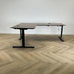 slinger hoekbureau (links) 200x160 cm,  Bruin - antraciet, Huis en Inrichting, Bureaus, Ophalen of Verzenden, Gebruikt, Bureau