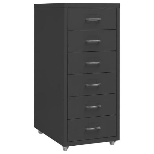 vidaXL Ladeblok verrijdbaar 28x41x69 cm metaal, Huis en Inrichting, Kasten | Roldeurkasten en Archiefkasten, Nieuw, Verzenden